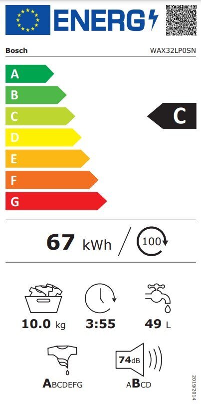 Bosch WAX32LP0SN cena un informācija | Veļas mašīnas | 220.lv