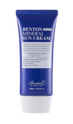 Saules aizsargkrēms Benton Skin Fit Mineral, 50ml cena un informācija | Sauļošanās krēmi | 220.lv