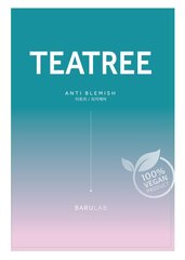 Loksnes sejas maska ar tējas koka ekstraktu Barulab The Clean Vegan Tea Tree, 23g cena un informācija | Sejas maskas, acu maskas | 220.lv