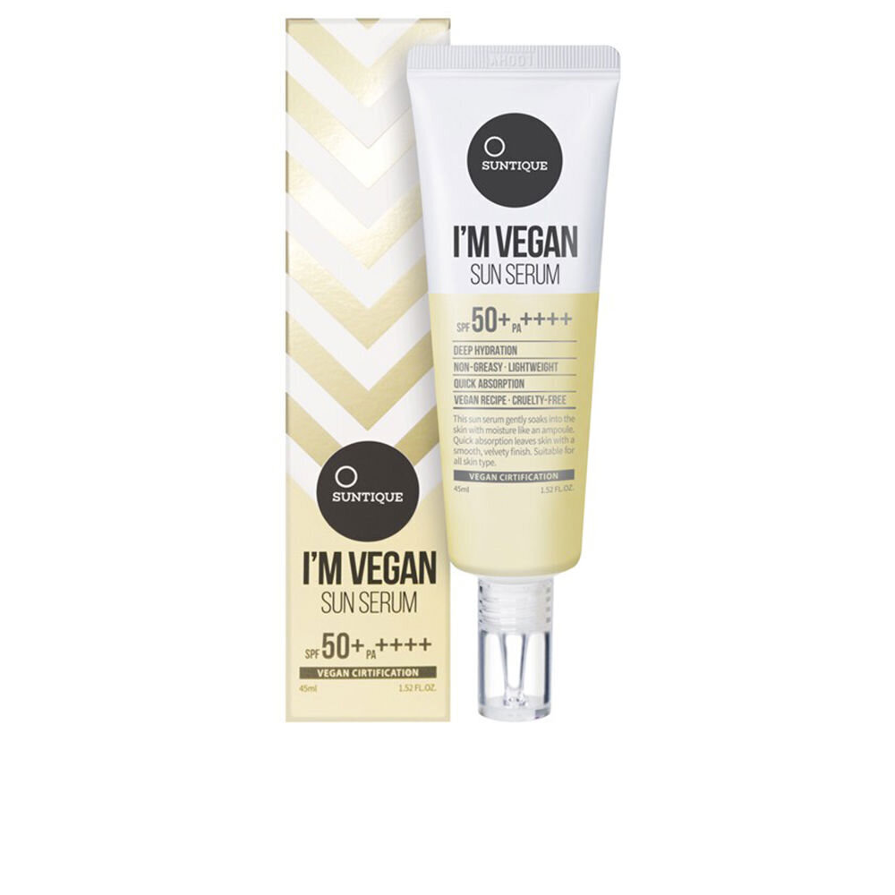 Saules aizsargkrēms Suntique I'm Vegan Sun Serum SPF50+, 45ml cena un informācija | Sauļošanās krēmi | 220.lv