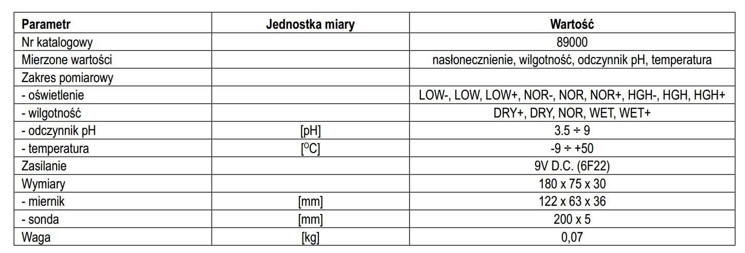 Augsnes mitruma parametru mērītājs | 4 funkciju Flo (89000) цена и информация | Dārza instrumenti | 220.lv