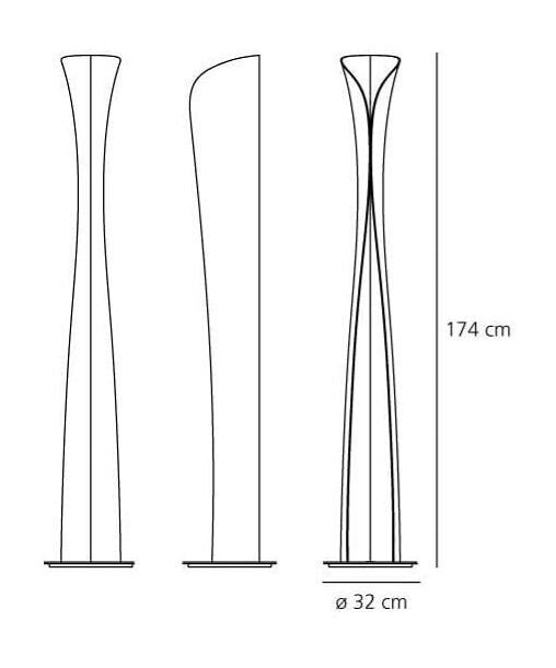 Artemide By Karim Rashid Cadmo 13868020A Floor Lamps Balts OS цена и информация | Stāvlampas | 220.lv