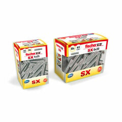 Шипы Fischer SX 553434 6 x 30 mm Нейлон (80 штук) цена и информация | Механические инструменты | 220.lv