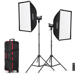 Godox SL100Bi LED Video Light Two Light KIT Studiju Gaismas komplekts cena un informācija | Apgaismojums fotografēšanai | 220.lv