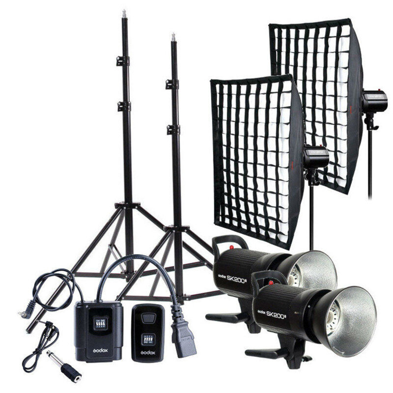 Godox SK200ll Duo KIT Studiju Gaismas komplekts cena un informācija | Apgaismojums fotografēšanai | 220.lv