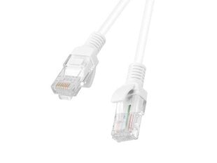 Lanberg PCU5-10CC-0200-W tīkla kabelis 2 m Cat5e U/UTP (UTP) Balts cena un informācija | Kabeļi un vadi | 220.lv