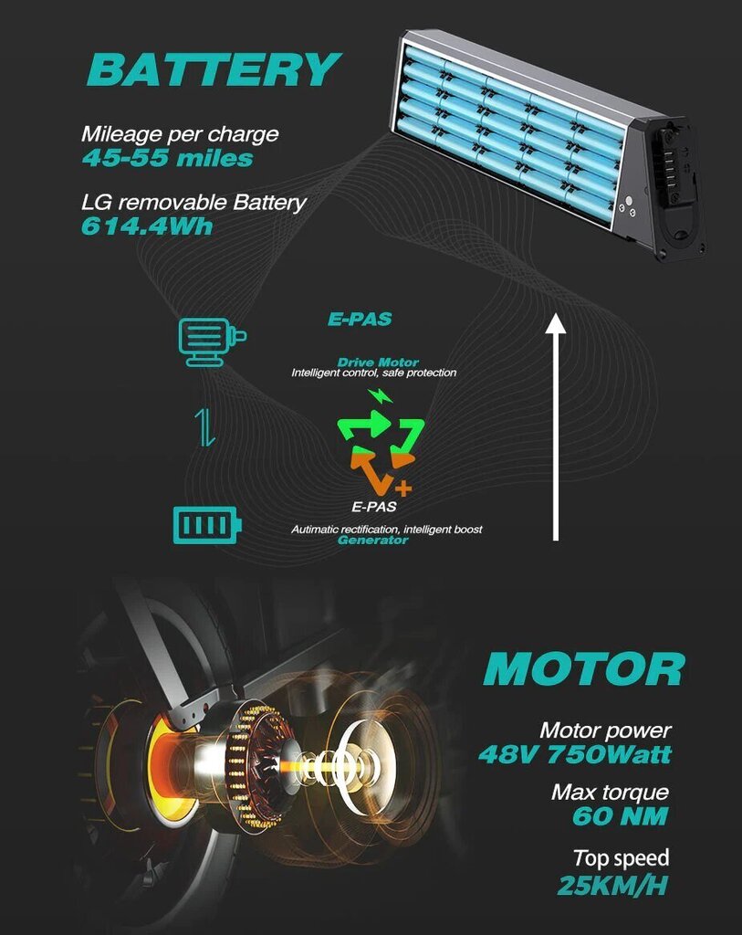 Elektriskais velosipēds Engwe Engine PRO, 20", pelēks, 1000W, 16Ah цена и информация | Elektrovelosipēdi | 220.lv