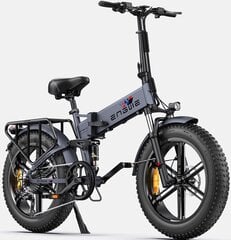 Elektriskais velosipēds Engwe Engine PRO, 20", pelēks, 1000W, 16Ah цена и информация | Электровелосипеды | 220.lv