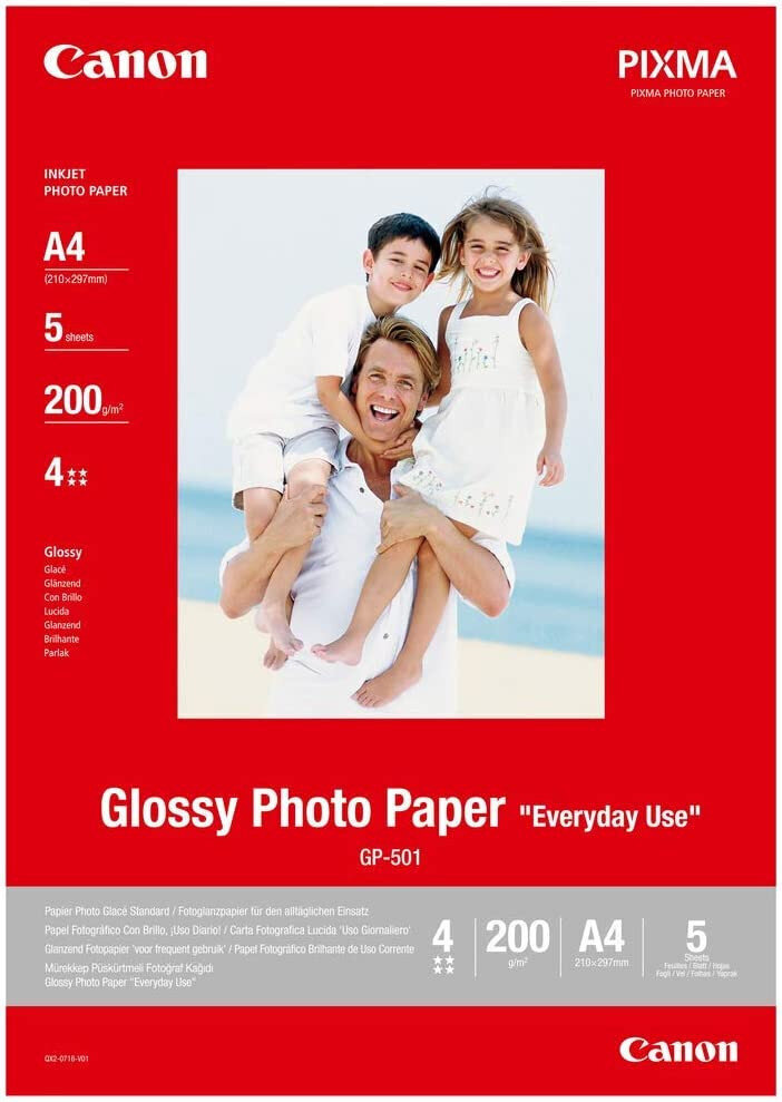 Foto papīrs GP-501 A4 Glossy 200g 5 sheets cena un informācija | Kancelejas preces | 220.lv