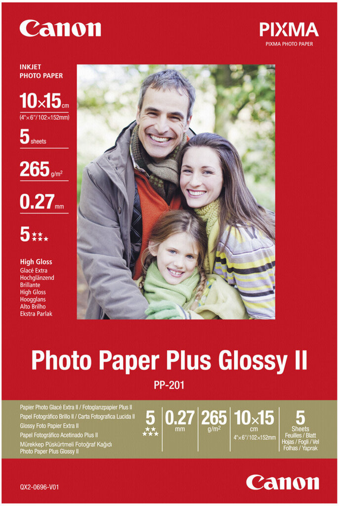 Fotopapīrs PP-201 10x15 Glossy II 275g 5 lapas cena un informācija | Kancelejas preces | 220.lv