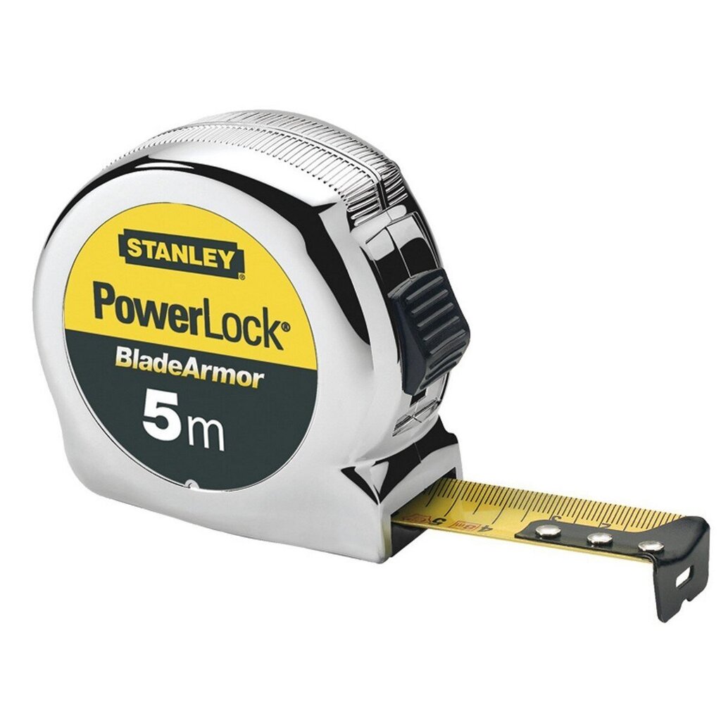 Mērlente Stanley Powerlock Blade Armor (5 m x 25 mm) cena un informācija | Rokas instrumenti | 220.lv