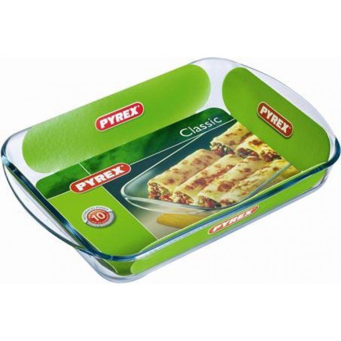 Krāsns Trauks Pyrex Classic Caurspīdīgs Stikls: Parametri - 40 x 27 x 6 cm cena un informācija | Cepamais papīrs, trauki, formas | 220.lv