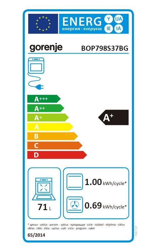 Cepeškrāsns Gorenje BOP798S37BG cena un informācija | Cepeškrāsnis | 220.lv