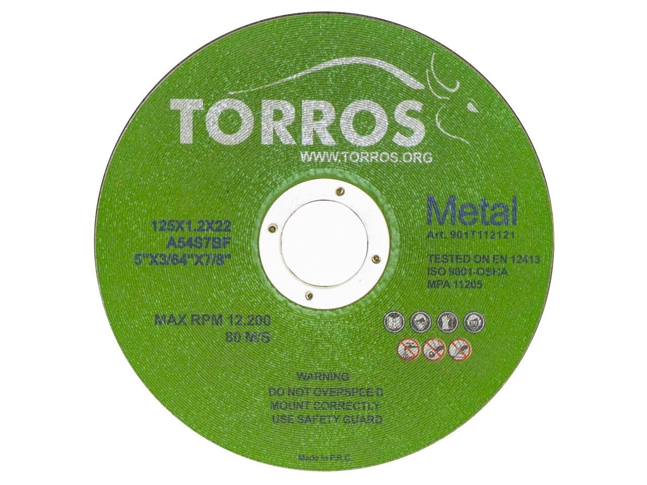 Griešanas asmens Torros 125x1,2x22,2 mm cena un informācija | Slīpmašīnas | 220.lv