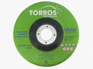 Slīpmašīnas disks Torros 125x6x22,2 mm цена и информация | Шлифовальные машины | 220.lv