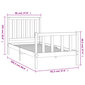 vidaXL gultas rāmis ar galvgali, melns priedes masīvkoks, 90x200 cm cena un informācija | Gultas | 220.lv