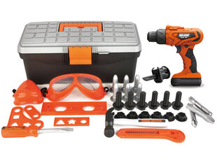 Набор инструментов с аккумуляторной дрелью в ящике для хранения цена и информация | Конструктор автомобилей игрушки для мальчиков | 220.lv