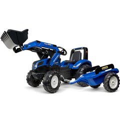 New Holland Falk pedāļu traktors un piekabe cena un informācija | Rotaļlietas zēniem | 220.lv