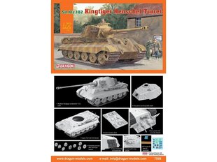 Konstruktors Dragon - Sd.Kfz.182 Kingtiger Henschel Turret, 1/72, 7558 cena un informācija | Konstruktori | 220.lv