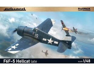 Konstruktors Eduard - Grumman F6F-5 Hellcat late Profipack, 1/48, 8229 cena un informācija | Konstruktori | 220.lv