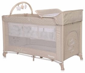 Дорожная кроватка-манеж Lorelli Noemi Plus 2 Layers, Fog Beige Star цена и информация | Манежи для детей | 220.lv