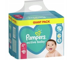 Подгузники Pampers Active Baby Giant Pack 4+, 10-15 кг, 70 штук цена и информация | Подгузники | 220.lv