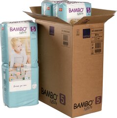 Ekoloģiskas autiņbiksītes Bambo Nature 5. izmērs, 12-18 kg, 132 gab. cena un informācija | Bambo Rotaļlietas, bērnu preces | 220.lv