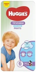 Huggies autiņbiksītes 6 (15-25 kg) zēniem 44 gab., 2 iepakojuma komplekts cena un informācija | Huggies Higiēna un veselība | 220.lv