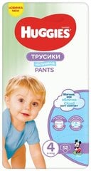 Huggies Pants Dipers Boys 4 (9-14 кг) мега, 52 пк., 2 набора упаковки цена и информация | Подгузники | 220.lv