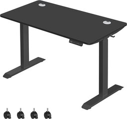 Songmics elektriskais regulējama augstuma galds, 60x120 cm, melns цена и информация | Компьютерные, письменные столы | 220.lv