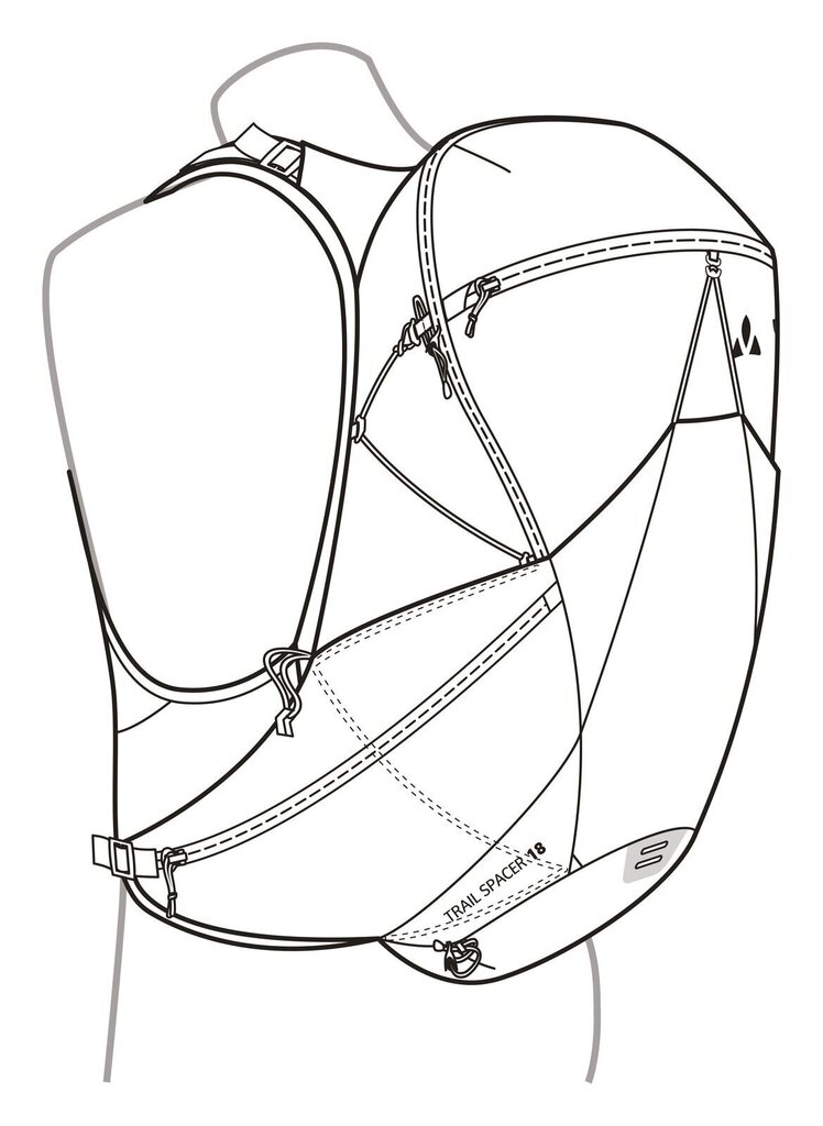 Velosipēdu mugursoma Vaude Trail Spacer 18 - Pelēks cena un informācija | Sporta somas un mugursomas | 220.lv