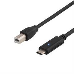 Deltaco, USB-C/USB-B, 1 м цена и информация | Кабели и провода | 220.lv