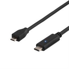 Deltaco USBC-1023 USB 2.0 CM - Micro BM, 0,5 м цена и информация | Кабели для телефонов | 220.lv