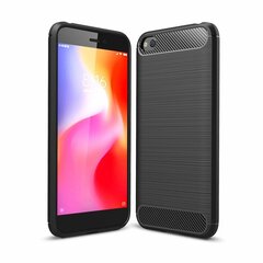 Carbon Case Flexible Cover TPU Case for Xiaomi Redmi Go black (Black) цена и информация | Чехлы для телефонов | 220.lv