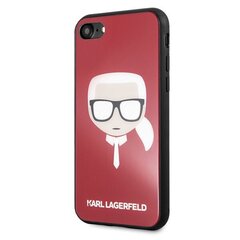 Telefona vāciņš Karl Lagerfeld KLHCI8DLHRE iPhone 7/8 SE 2020 / SE 2022 Sarkans, Iconic Glitter Karl`s Head cena un informācija | Telefonu vāciņi, maciņi | 220.lv