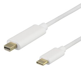 Deltaco, USB-C/Mini DP, 2 м цена и информация | Кабели и провода | 220.lv