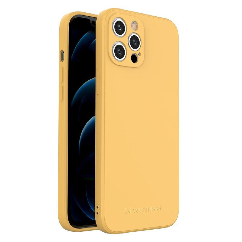 Telefona vāciņš Wozinsky Color Case Silikona iPhone 12 Pro Max dzeltens cena un informācija | Telefonu vāciņi, maciņi | 220.lv