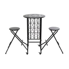 Стол и 2 стула DKD Home Decor Beer Garden Металл (3 pcs) цена и информация | Комплекты уличной мебели | 220.lv