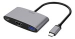 Adapteris Deltaco USBC-HDMI22 USB-C/HDMI/USB A