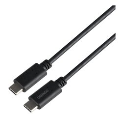 Deltaco USBC-1402-LSZH USB-C/USB-C, 1m cena un informācija | Savienotājkabeļi | 220.lv