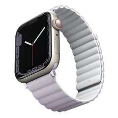 UNIQ pasek Revix Apple Watch Series 4|5|6|7|8|SE|SE2 38|40|41mm. Reversible Magnetic lilak-biały|lilac-white cena un informācija | Viedpulksteņu un viedo aproču aksesuāri | 220.lv