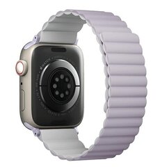 UNIQ pasek Revix Apple Watch Series 4|5|6|7|8|SE|SE2 38|40|41mm. Reversible Magnetic lilak-biały|lilac-white cena un informācija | Viedpulksteņu un viedo aproču aksesuāri | 220.lv