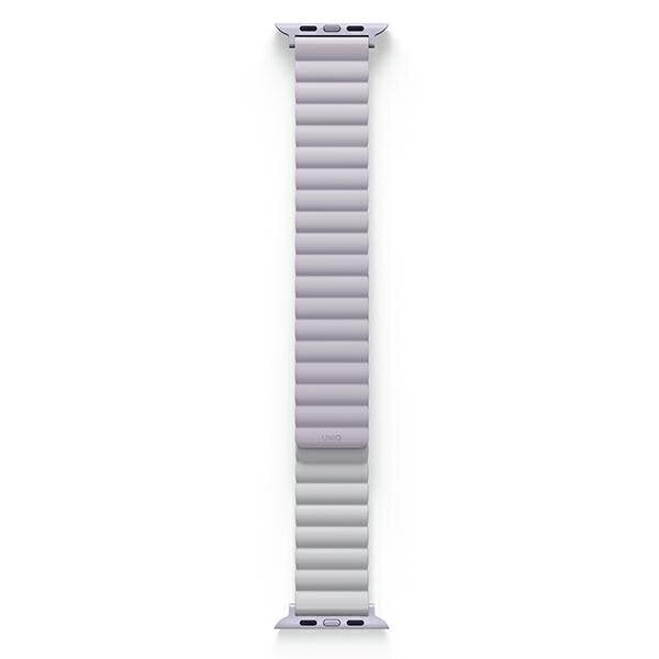 UNIQ pasek Revix Apple Watch Series 4|5|6|7|8|SE|SE2 38|40|41mm. Reversible Magnetic lilak-biały|lilac-white цена и информация | Viedpulksteņu un viedo aproču aksesuāri | 220.lv
