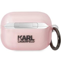 Austiņu maciņš Karl Lagerfeld KLAP2HNCHTCP Airpods Pro 2 cover pink|pink Ikonik Choupette cena un informācija | Austiņas | 220.lv
