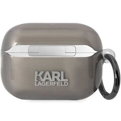 Karl Lagerfeld KKLAP2HNIKTCK Airpods Pro 2 cover black|black Ikonik Karl Lagerfeld цена и информация | Наушники | 220.lv