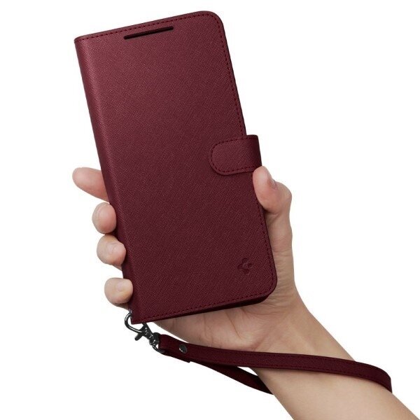 Spigen Wallet "S" Plus Sam S23 S911 burgundowy|burgundy ACS05724 цена и информация | Telefonu vāciņi, maciņi | 220.lv