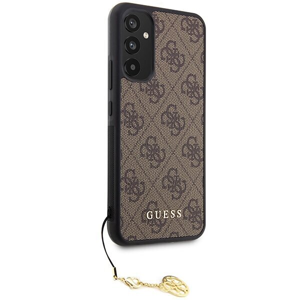 Guess GUHCSA34GF4GBR A34 5G A346 brązowy|brown hardcase 4G Charms Collection cena un informācija | Telefonu vāciņi, maciņi | 220.lv