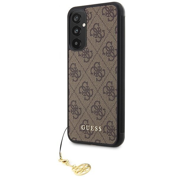 Guess GUHCSA34GF4GBR A34 5G A346 brązowy|brown hardcase 4G Charms Collection cena un informācija | Telefonu vāciņi, maciņi | 220.lv