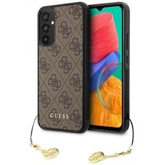 Guess GUHCSA34GF4GBR A34 5G A346 brązowy|brown hardcase 4G Charms Collection cena un informācija | Telefonu vāciņi, maciņi | 220.lv