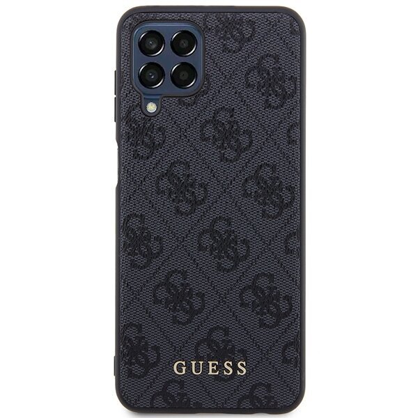 Guess GUHCSM33G4GFGR M33 5G M336 szary|grey hard case 4G Metal Gold Logo cena un informācija | Telefonu vāciņi, maciņi | 220.lv